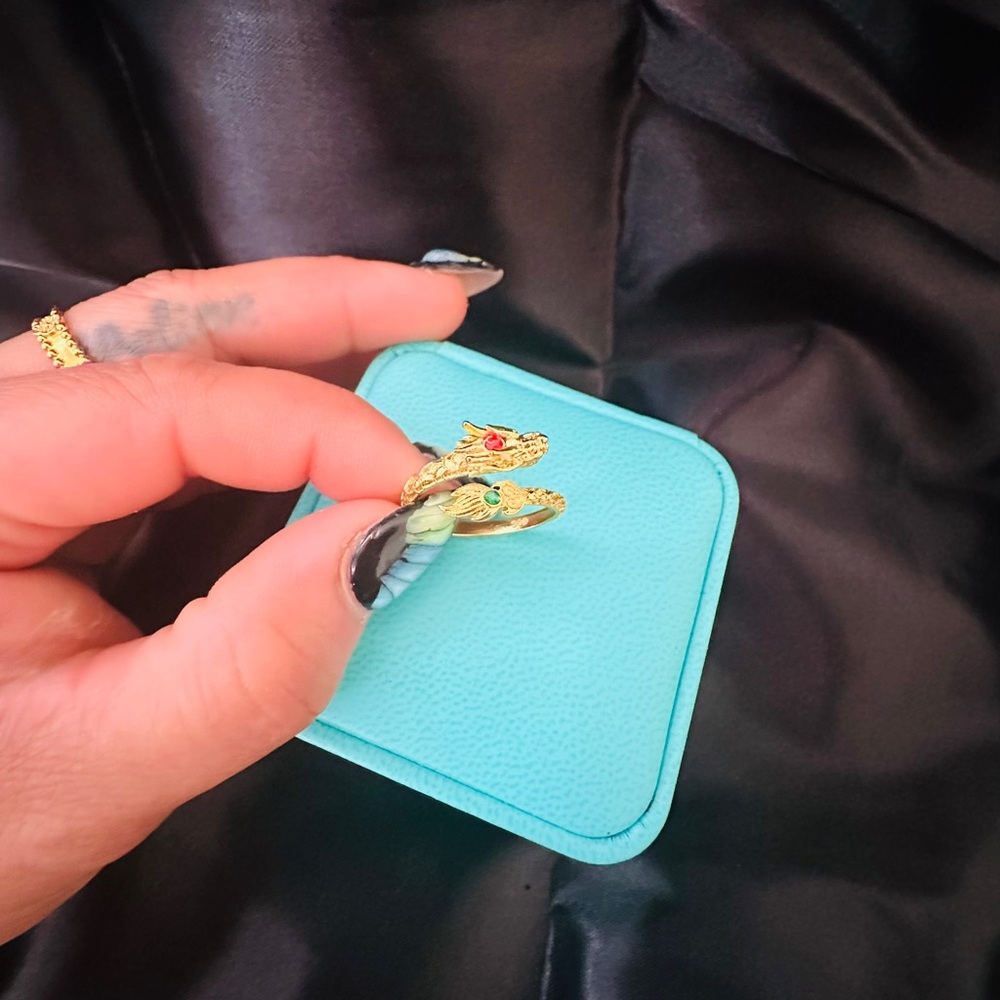 Gold Chinese Dragon Ring